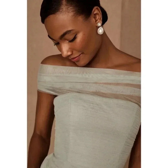 NWT BHLDN Jenny Yoo Ryder Convertible Maxi Dress Wedding Strapless Flowy Green - Picture 12 of 15